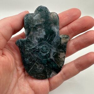 Moss Agate Hamsa 🪬